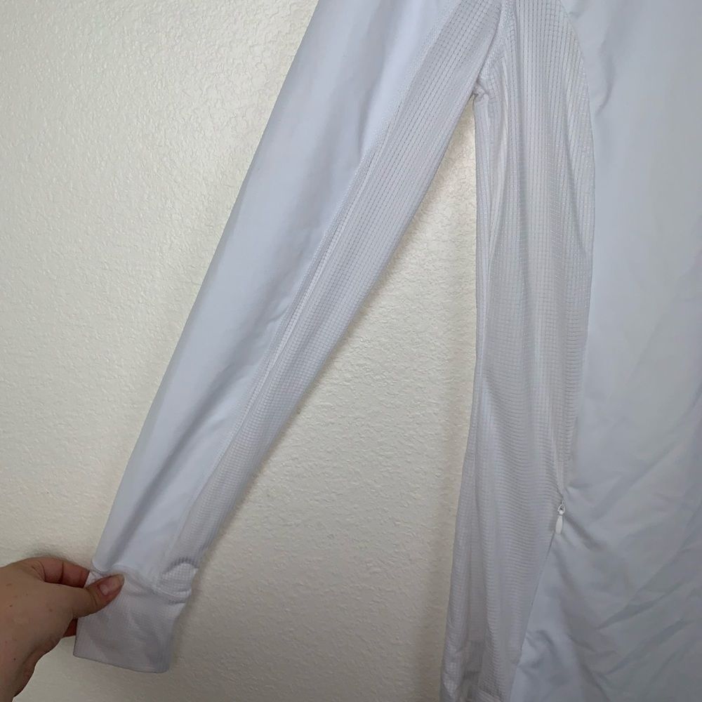 Fabletics Partial Zip Pullover Top Jacket White M… - image 4